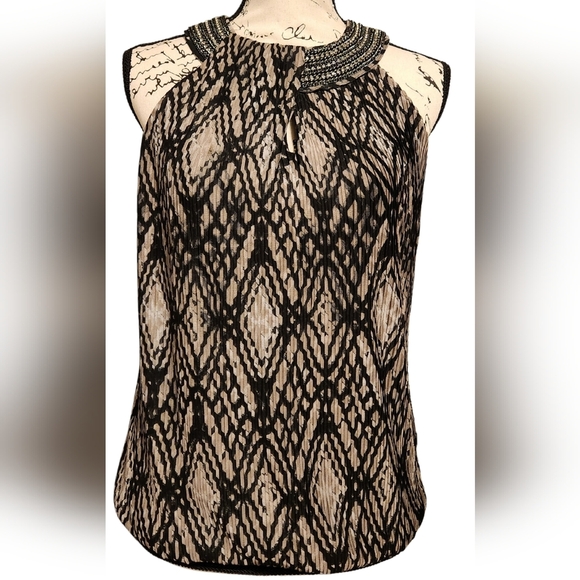 Alfani Embellished Sleeveless Blouse - Picture 1 of 7
